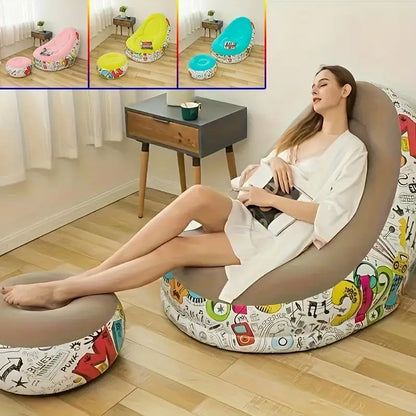 SILLON INFLABLE ERGONOMICO CON REPOSAPIE