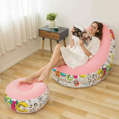 SILLON INFLABLE ERGONOMICO CON REPOSAPIE